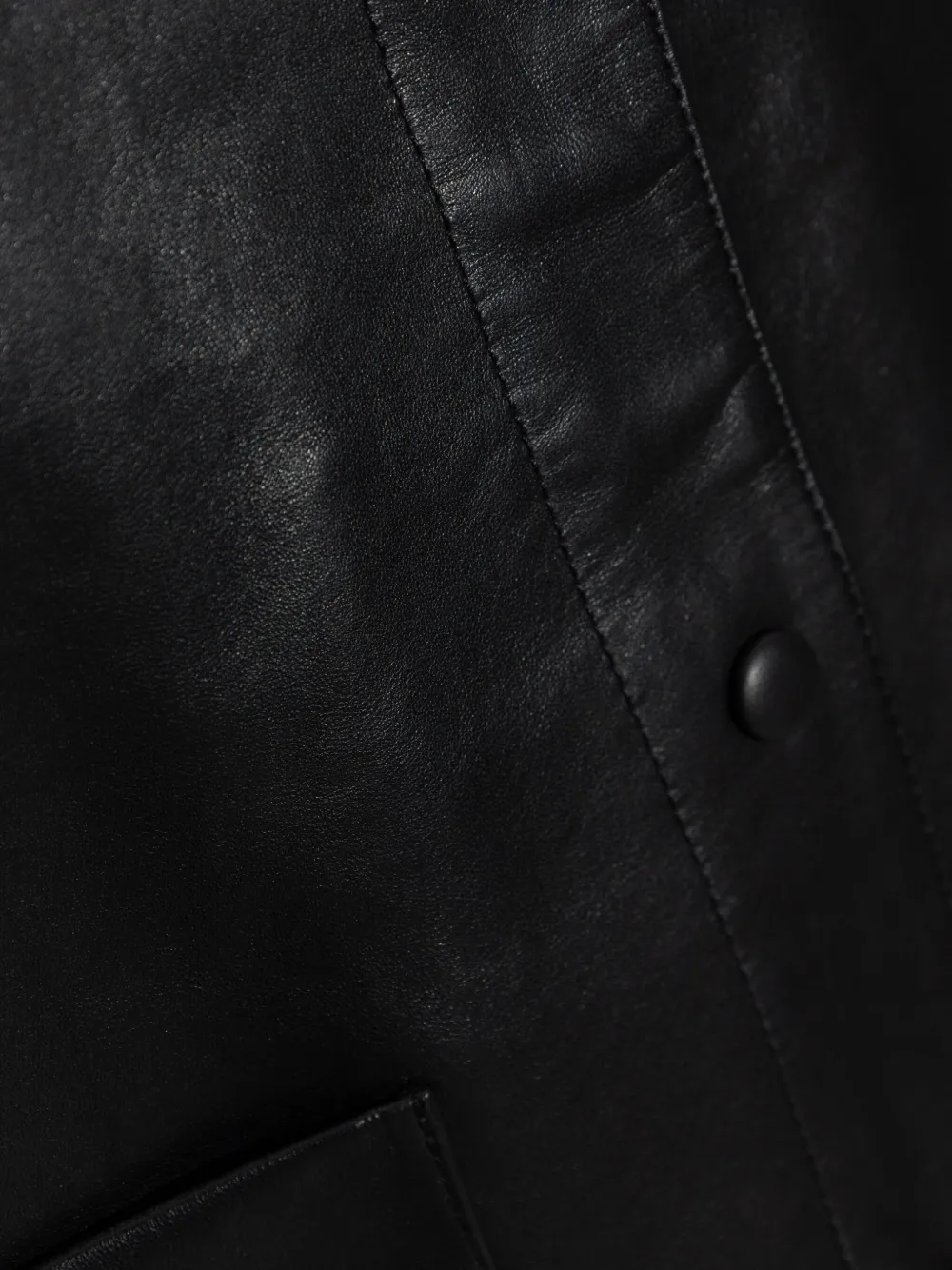 OFFICINE GENERALE PATCH-POCKET LEATHER JACKET