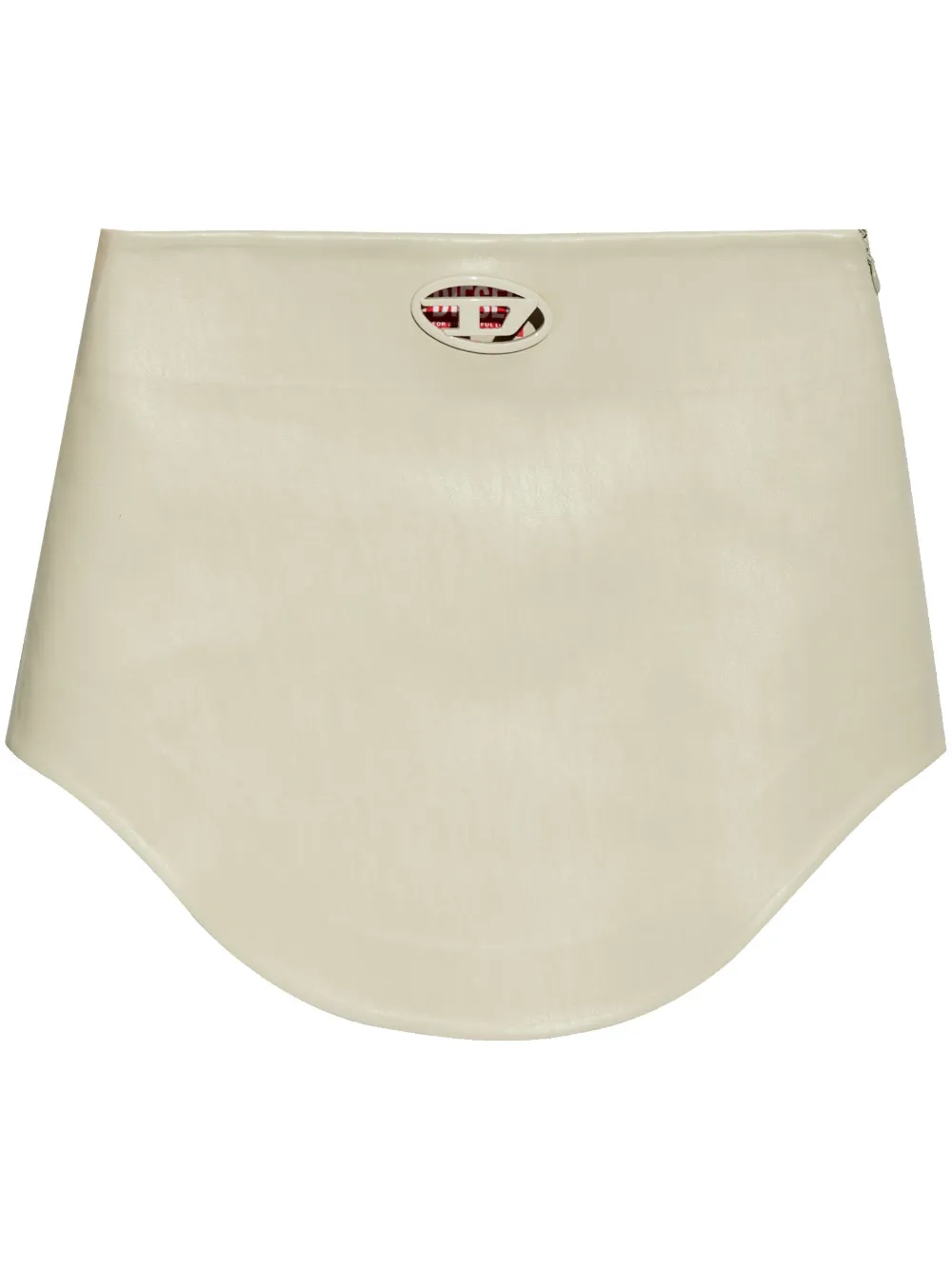 Diesel O-limpo Logo Cut Out Skirt In Neutrals