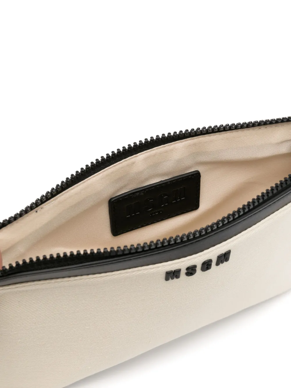 MSGM Kids Clutch met logo-applicatie Beige