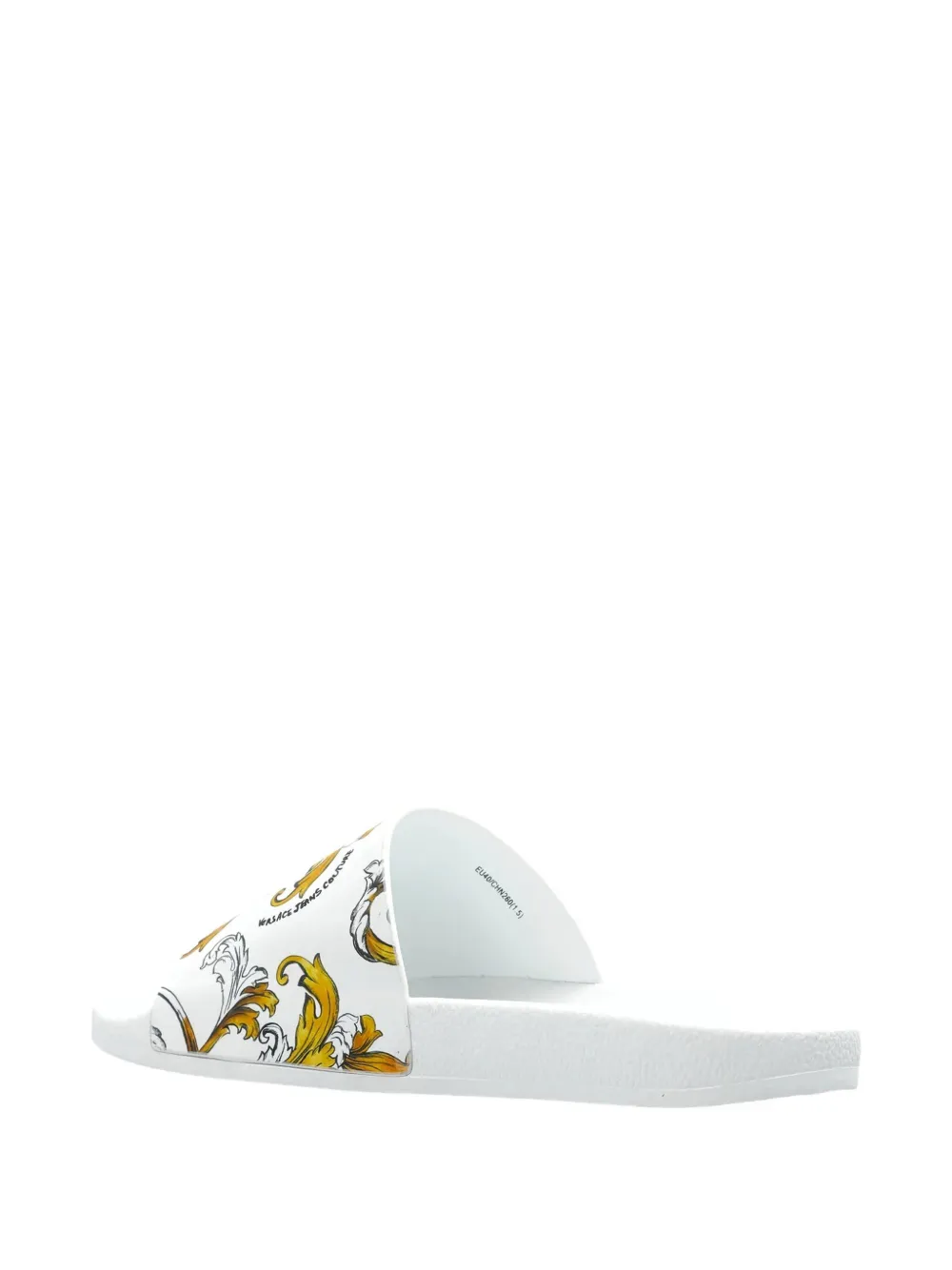 Versace Jeans Couture Barocco slippers met patroon Wit