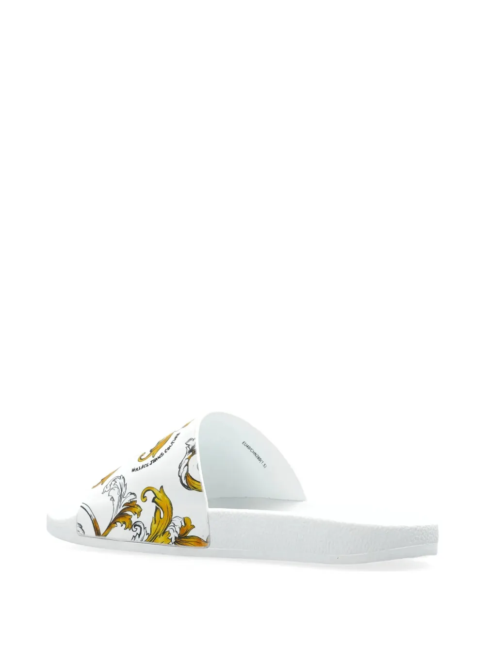 Versace Jeans Couture Barocco slippers met patroon Wit