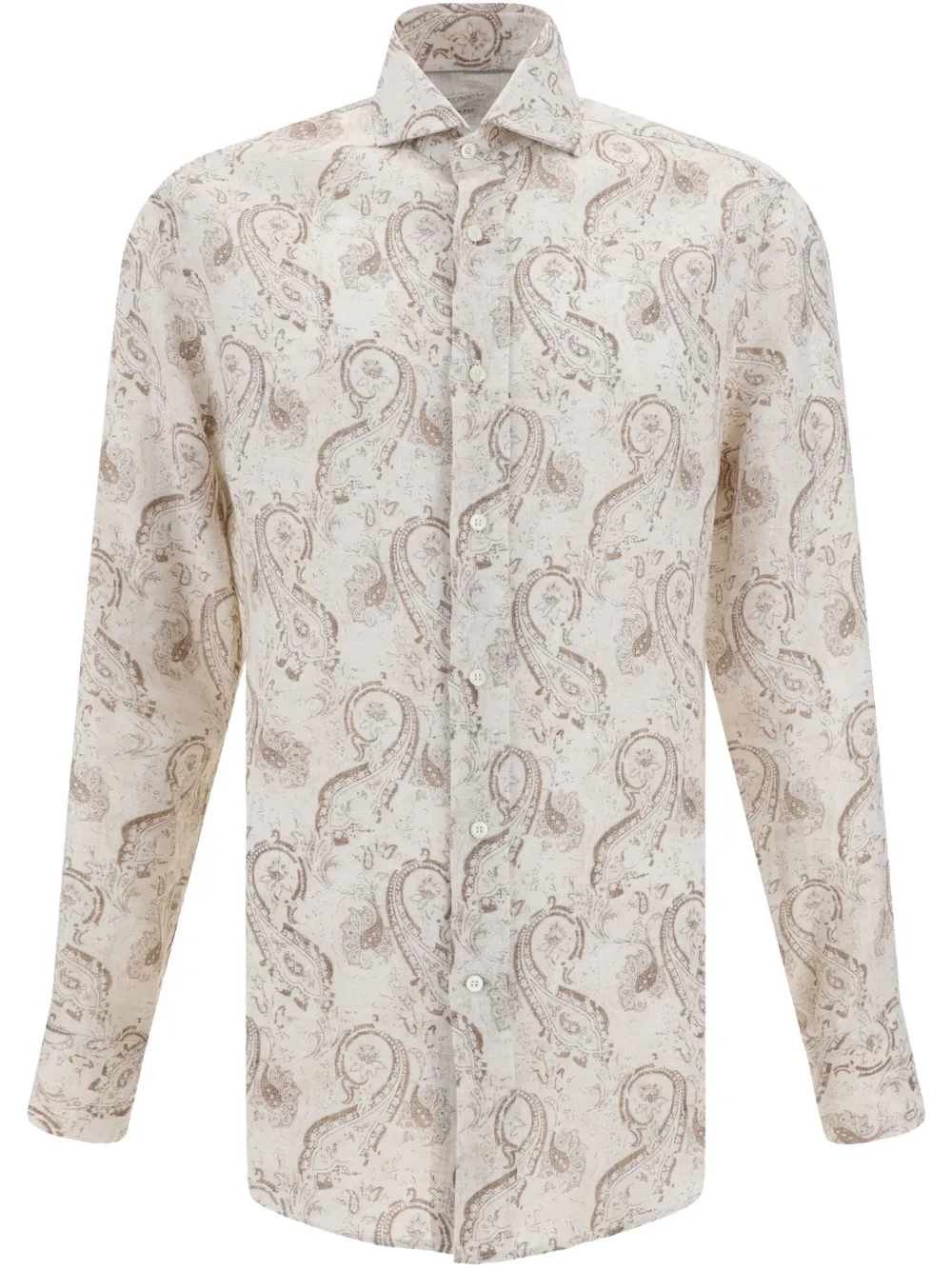 Brunello Cucinelli camisa con estampado de cachemira | neutro | Image 1