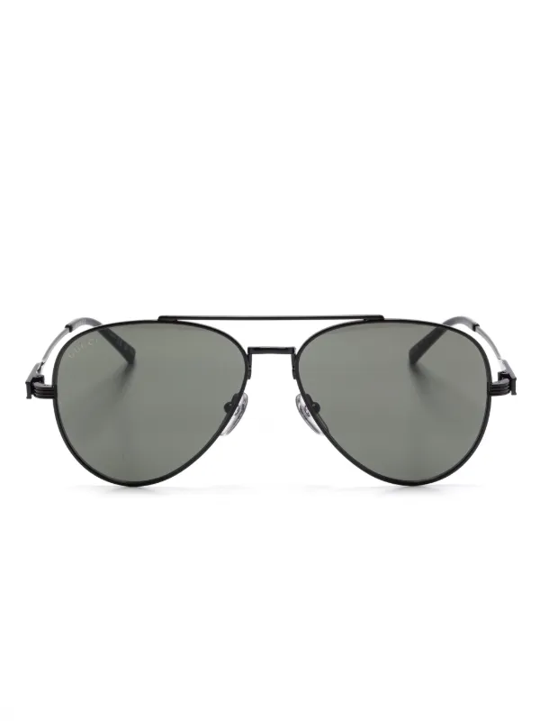 Gucci Eyewear パイロット サングラス | ブラック | FARFETCH JP