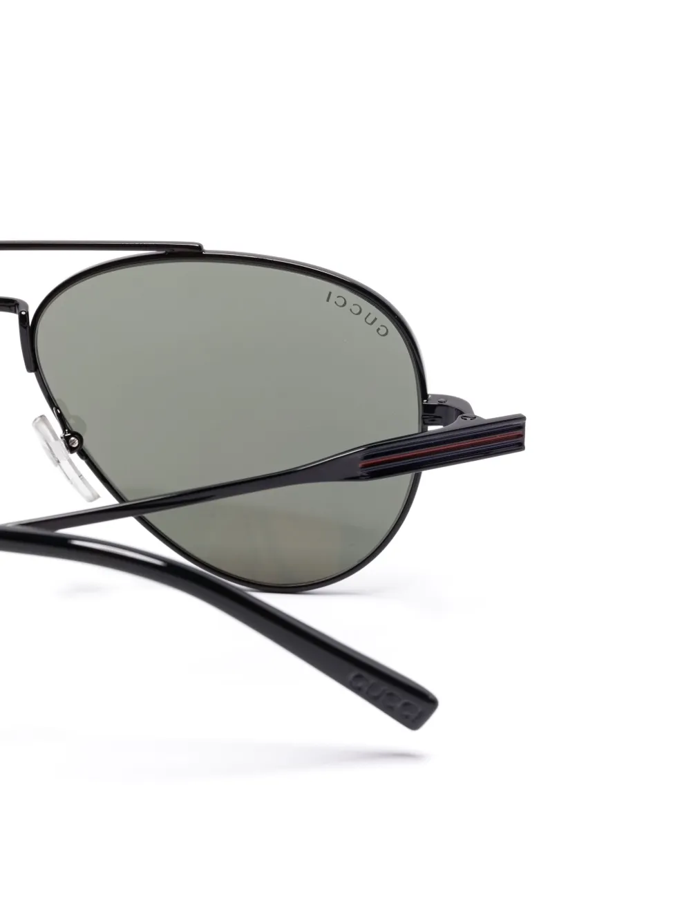 Gucci Eyewear Zonnebril met piloten montuur Zwart