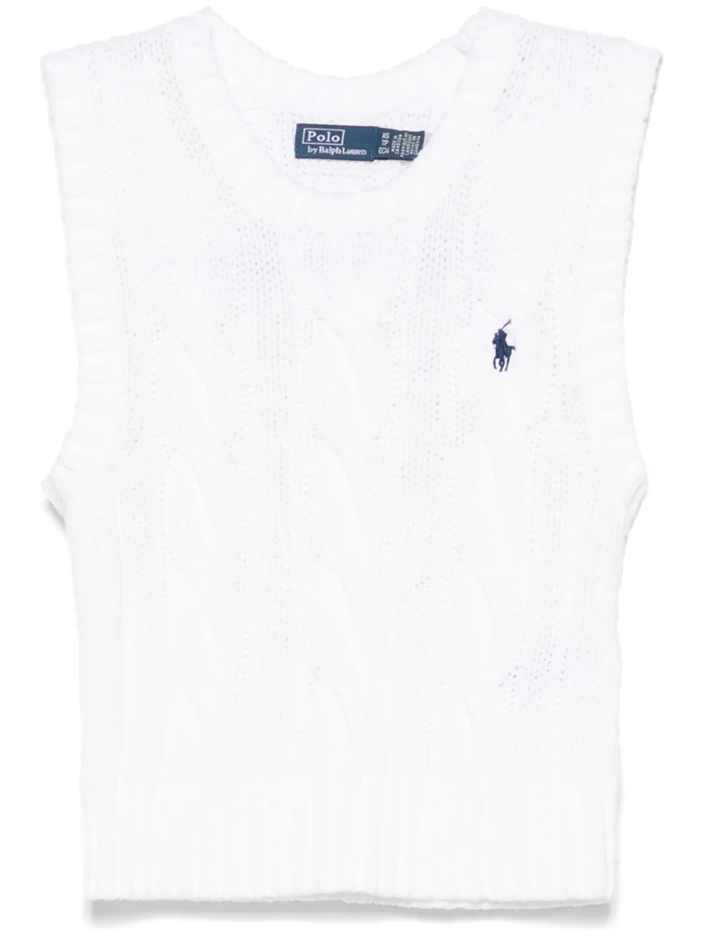 Polo Ralph Lauren Kabelgebreide spencer Wit