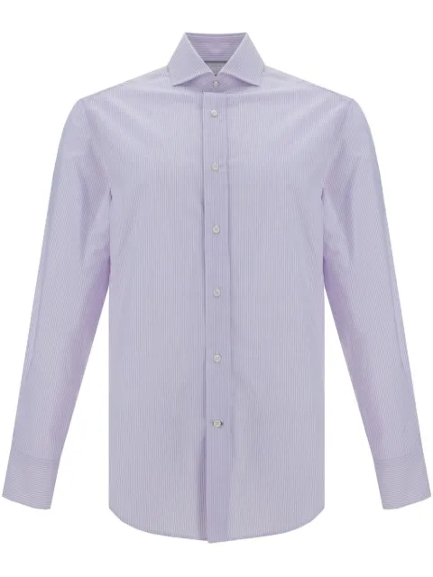 Brunello Cucinelli camisa con rayas estampadas