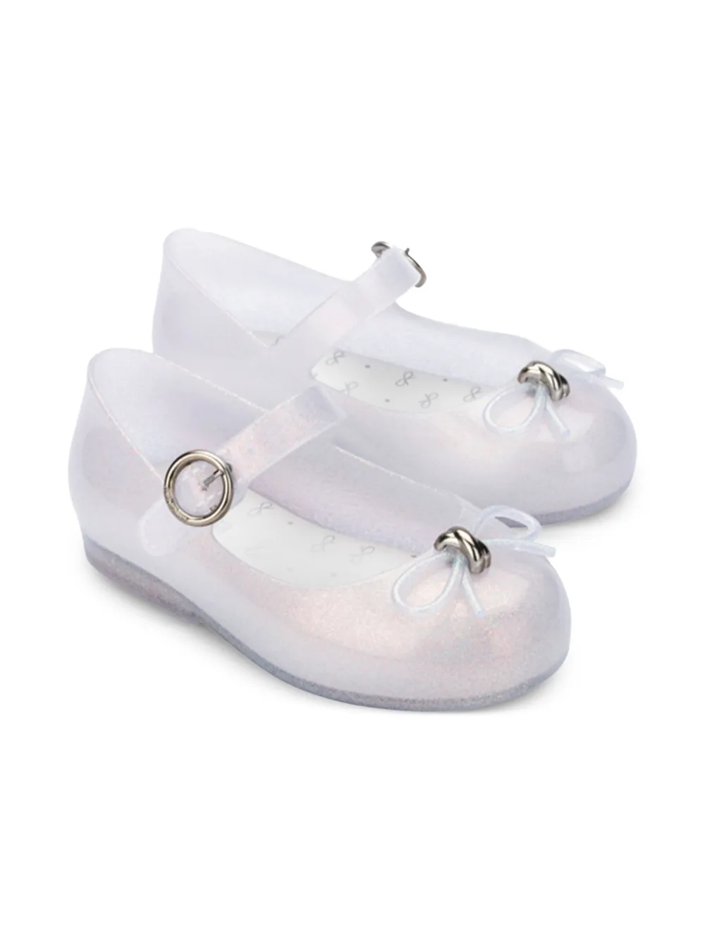 Mini Melissa Sweet Love ballerina shoes White