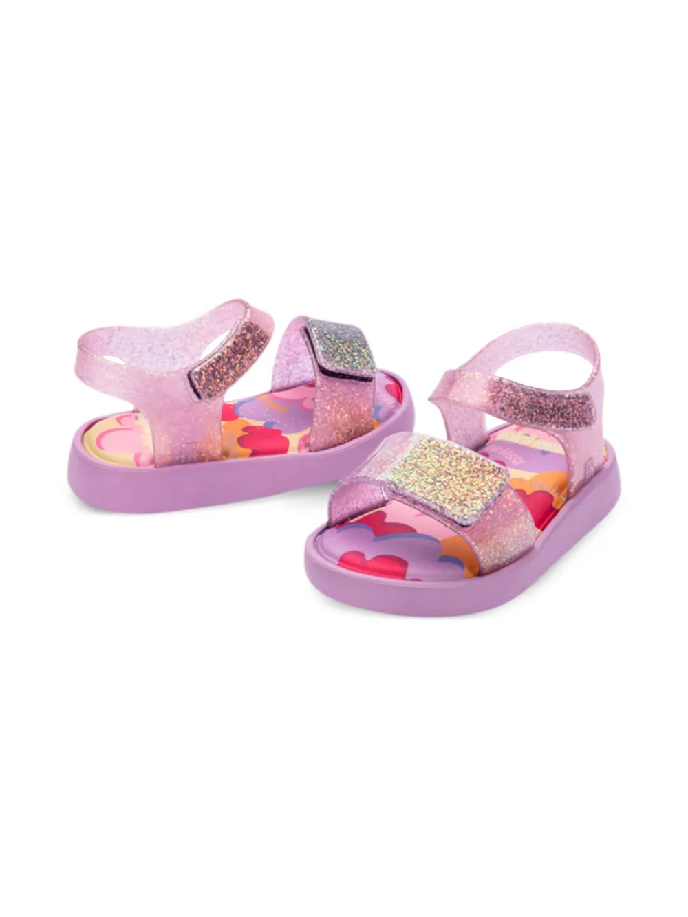 Mini Melissa Sandalen met glitterdetail Paars