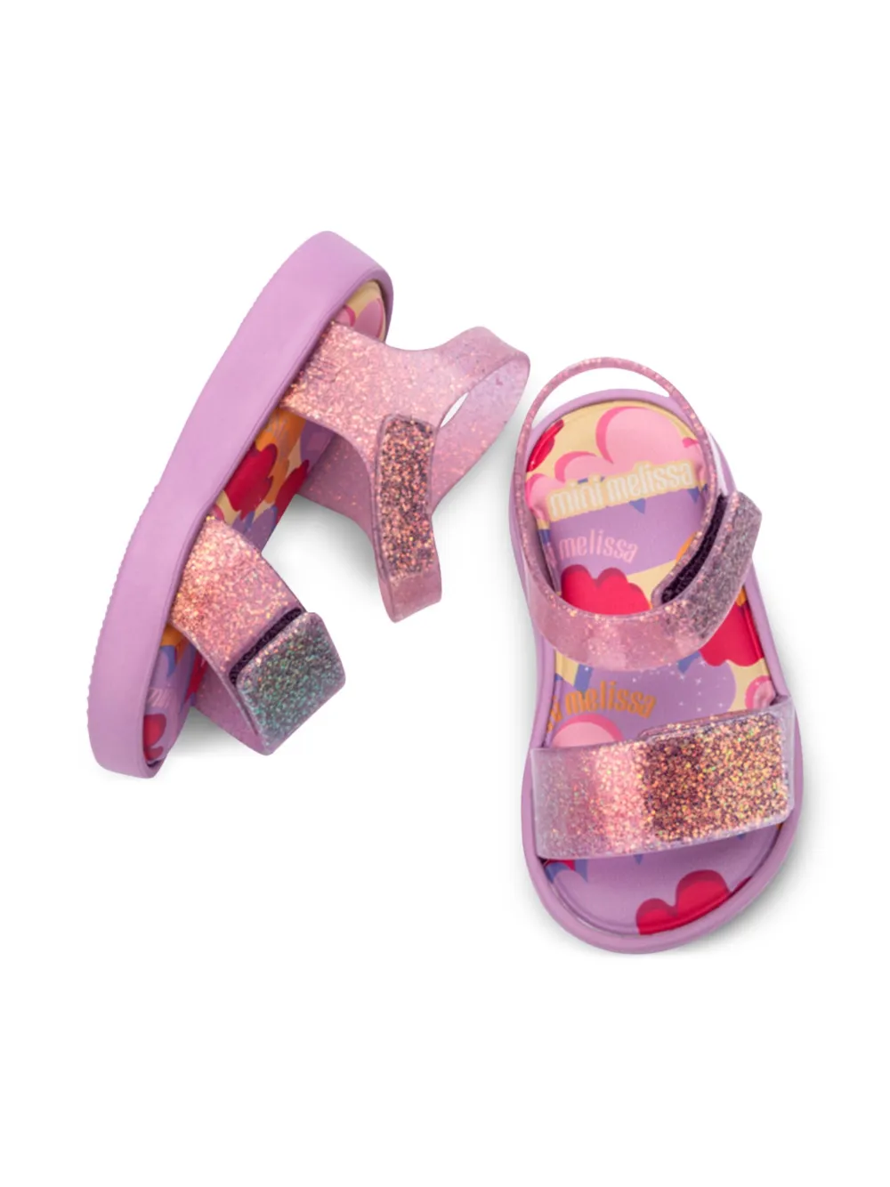 Mini Melissa Sandalen met glitterdetail Paars