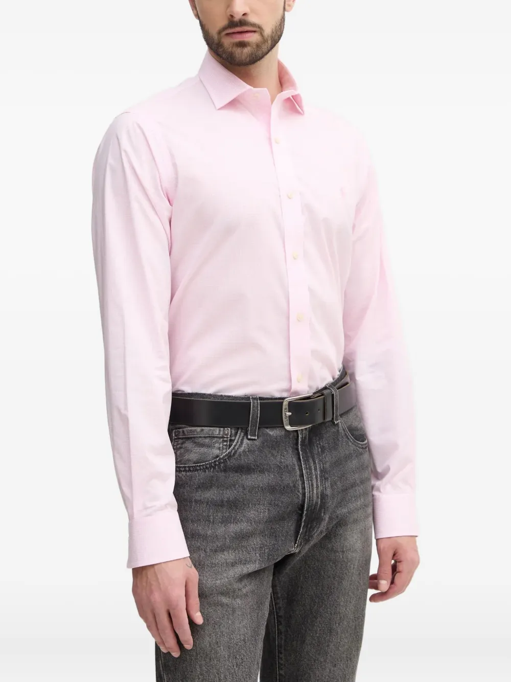 Polo Ralph Lauren buttoned logo-embroidered shirt | Pink | Image 1