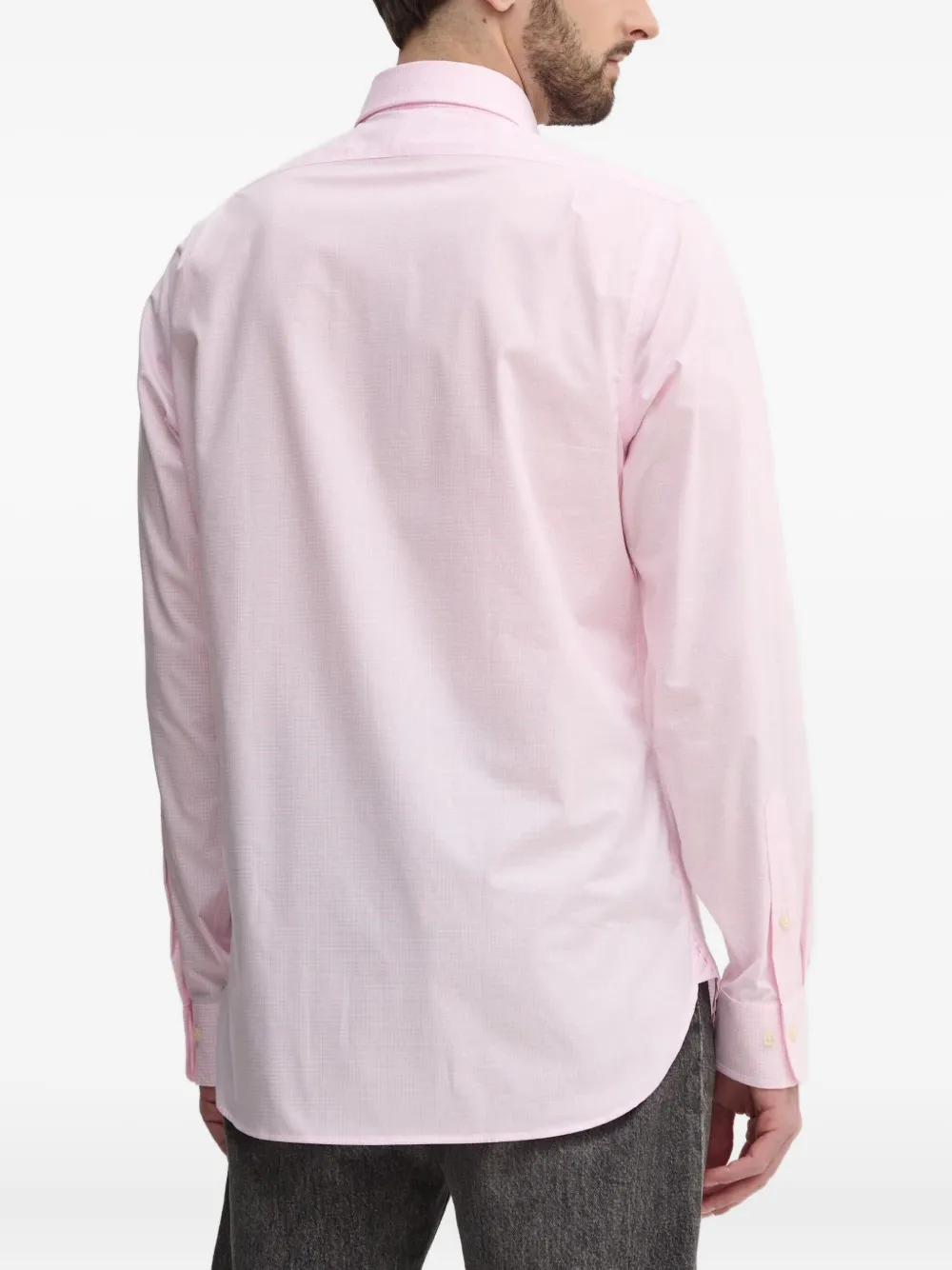 Polo Ralph Lauren Buttoned Logo-embroidered Shirt In Pink