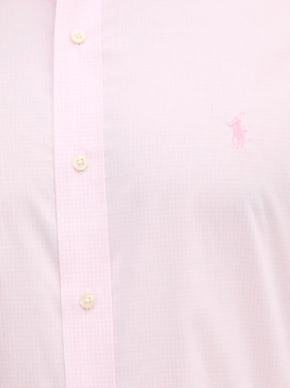Polo Ralph Lauren Buttoned Logo-embroidered Shirt In Pink