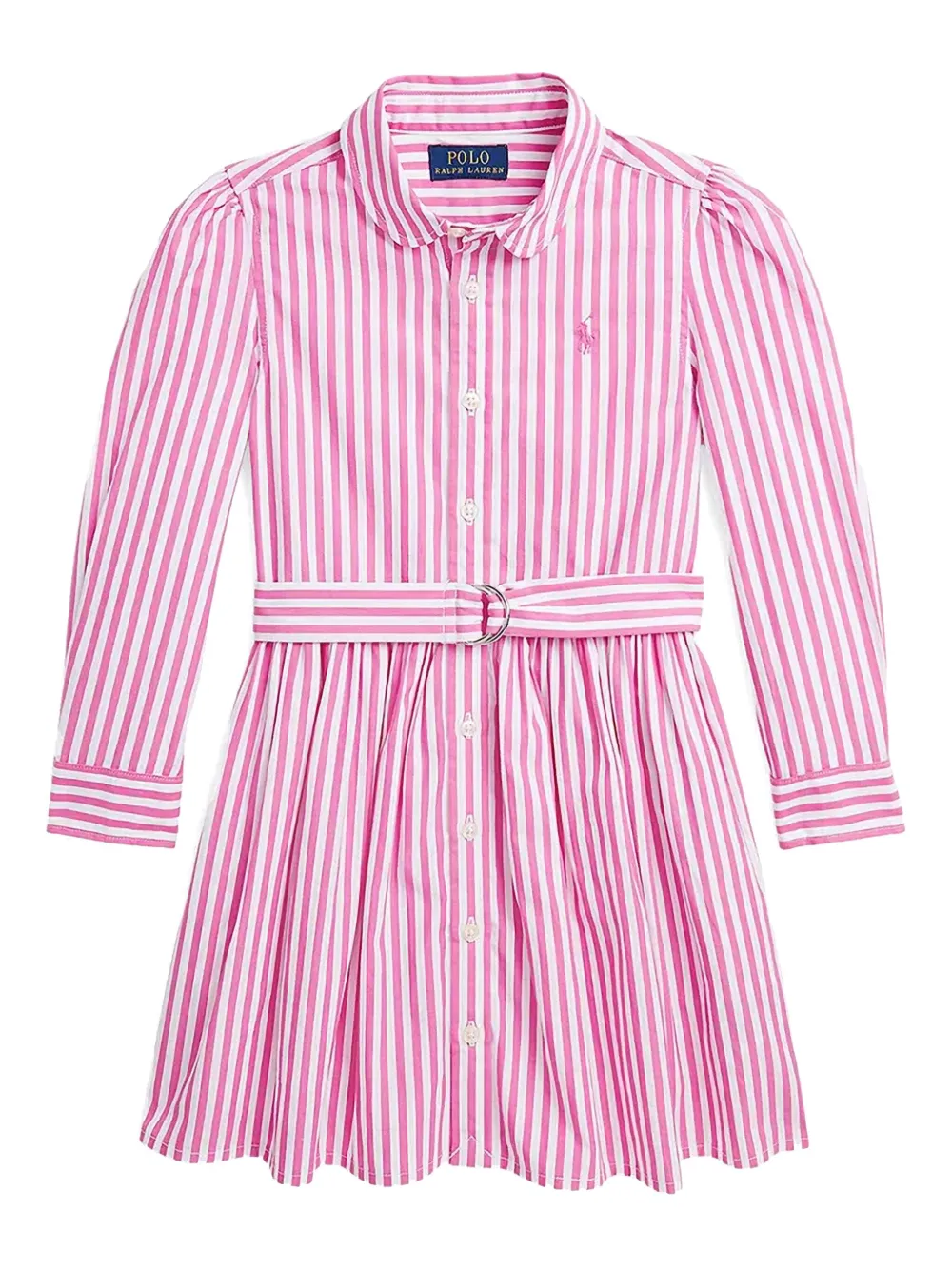 POLO RALPH LAUREN KIDS Gestreepte jurk Roze