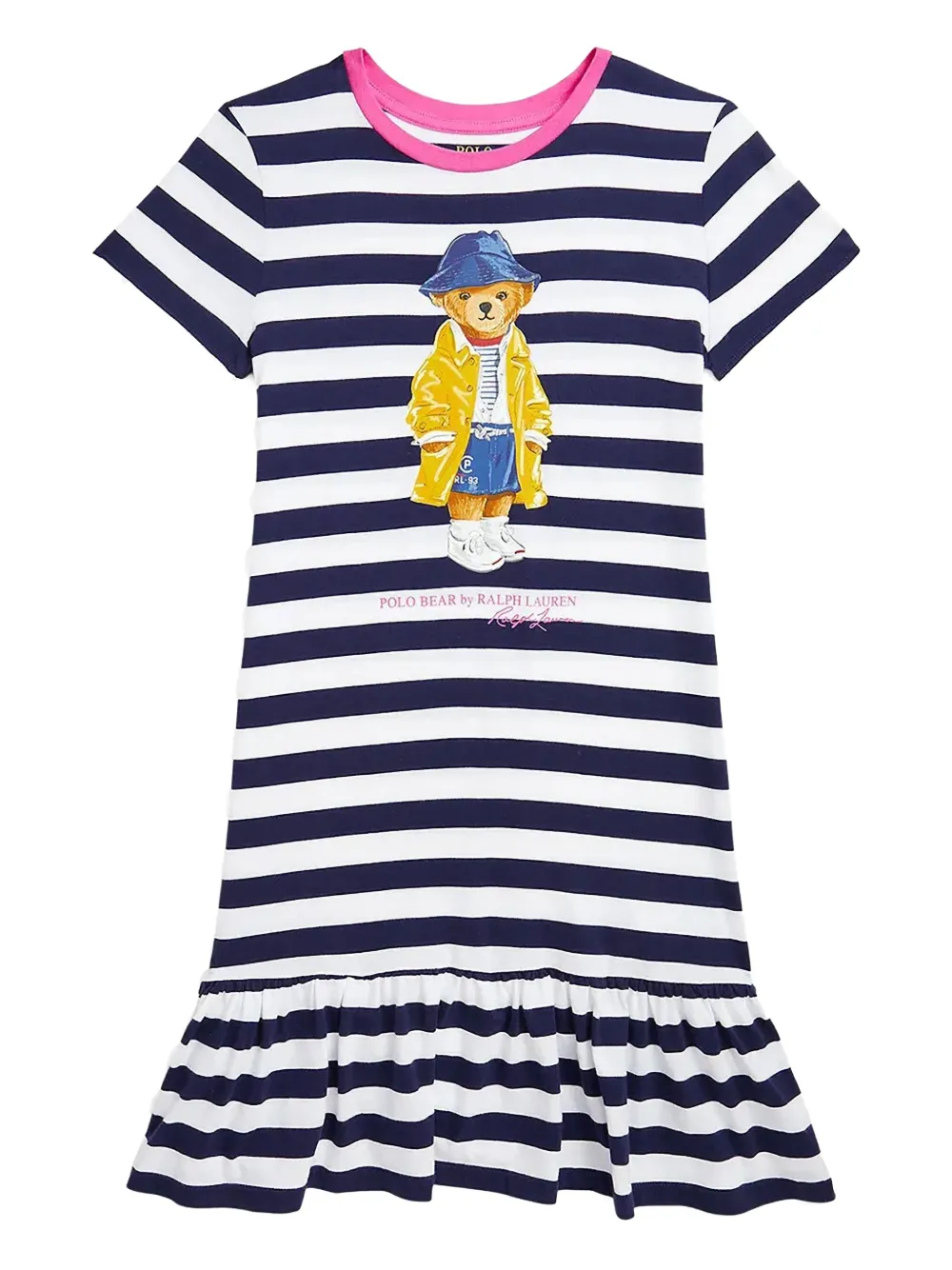 POLO RALPH LAUREN KIDS Gestreepte jurk Blauw