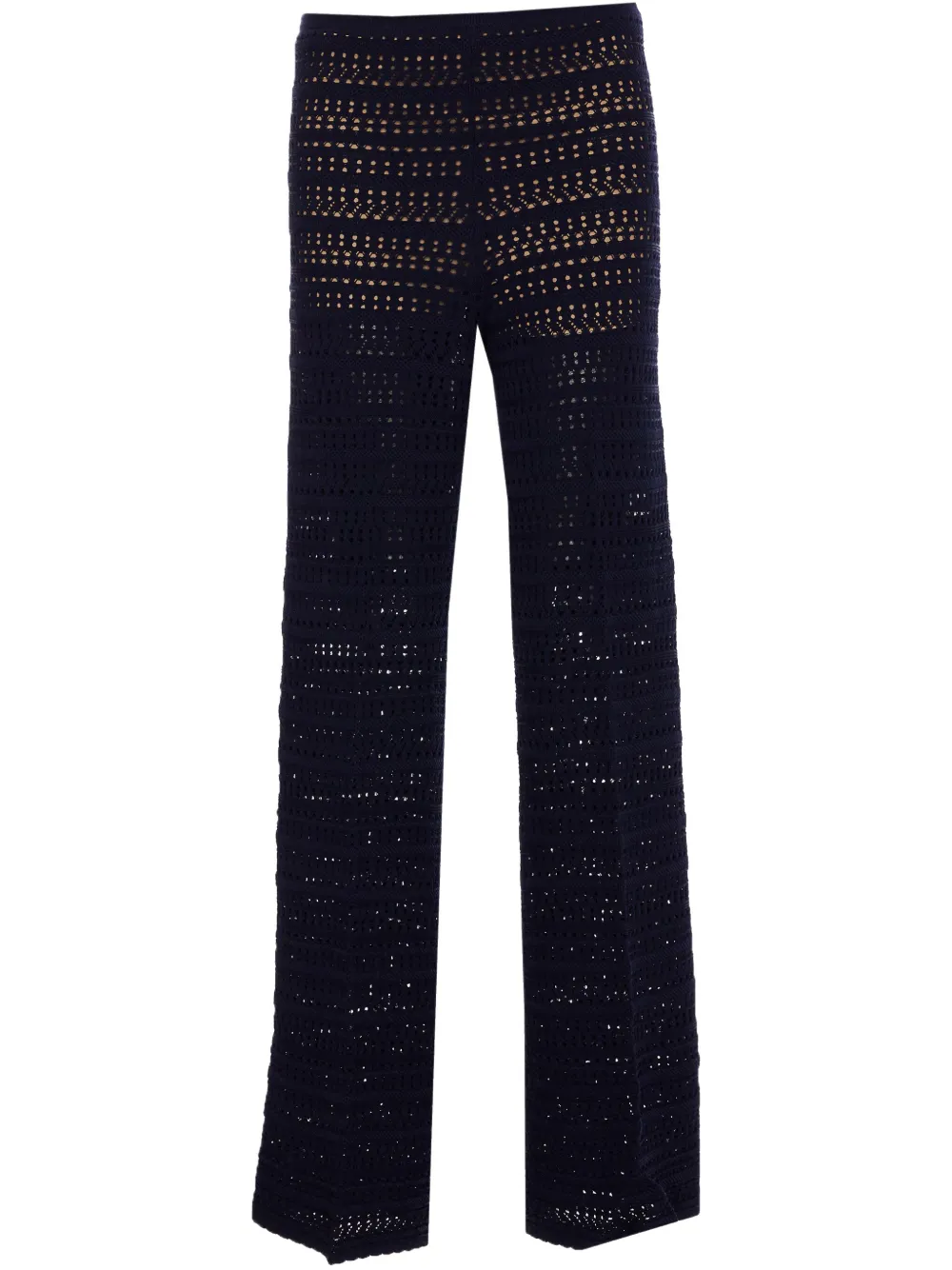 open-knit trousers