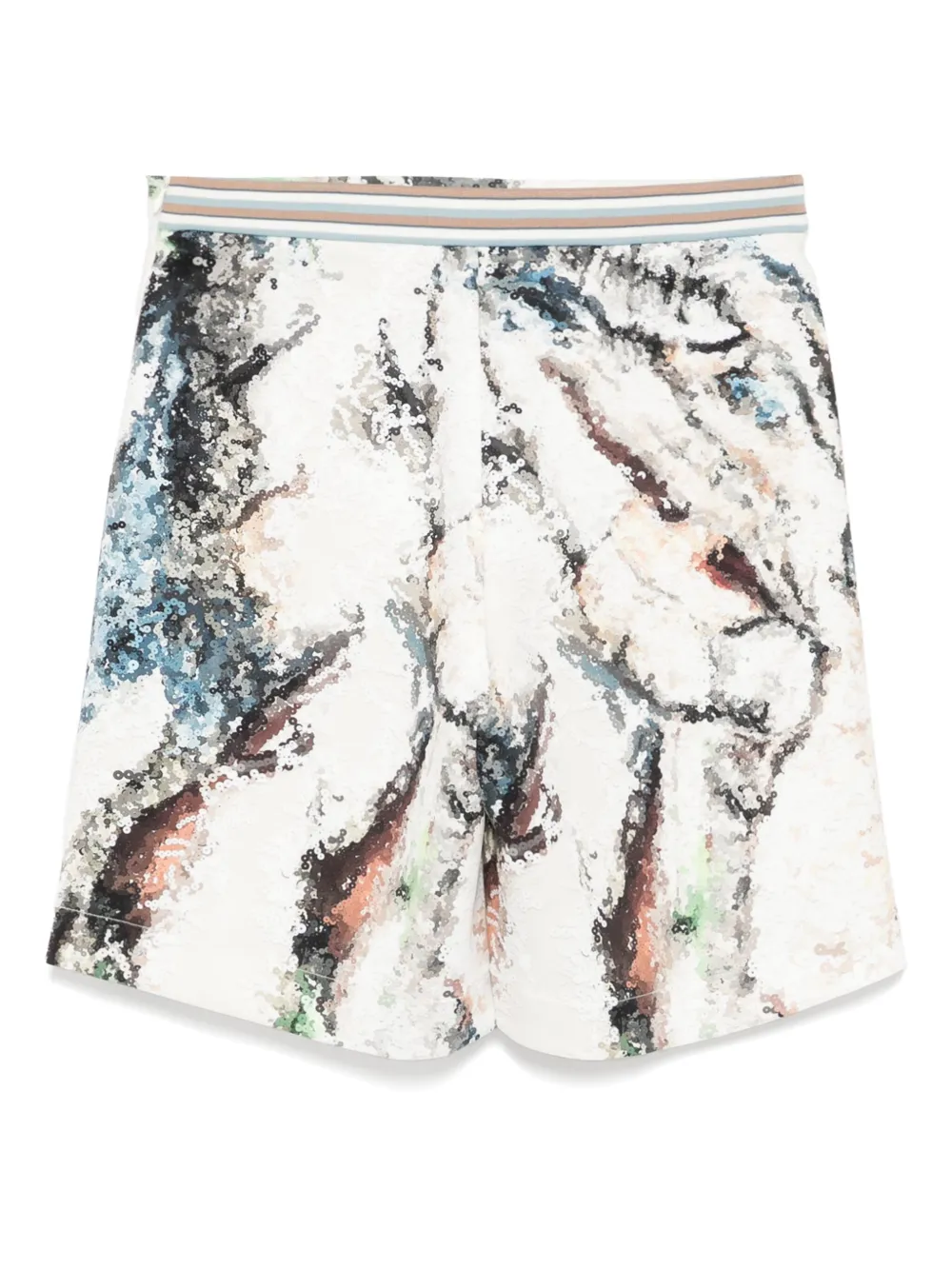 Saiid Kobeisy Shorts met print - Beige