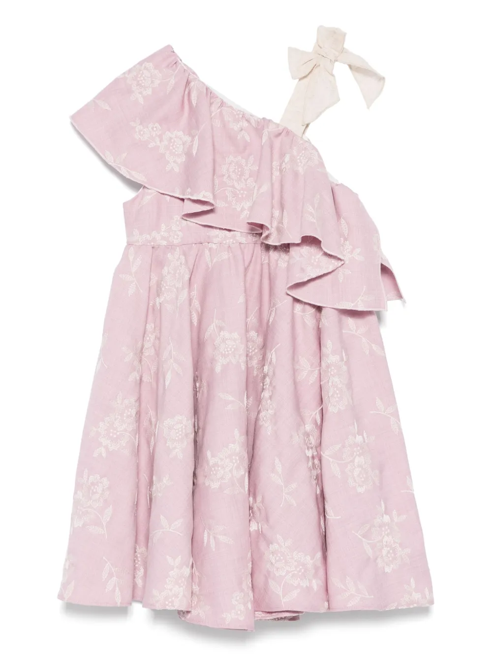 LA STUPENDERIA FLORAL-EMBROIDERED DRESS