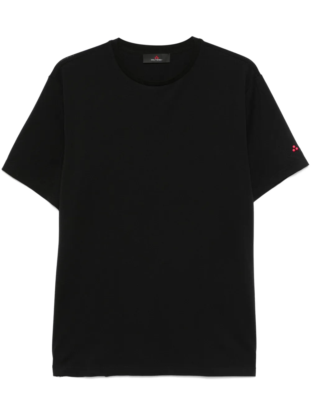 Peuterey Black Stretch Pique T-shirt In Black