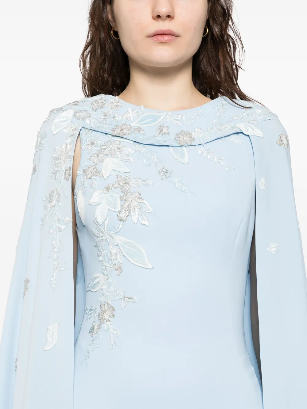 Saiid Kobeisy Gelaagde crêpe jurk Blauw