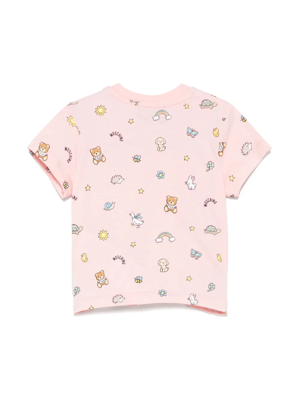 moschinokids Moschino Kids T-shirt met teddybeerprint - Roze