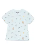 Moschino Kids Teddy Bear-print T-shirt - Blue
