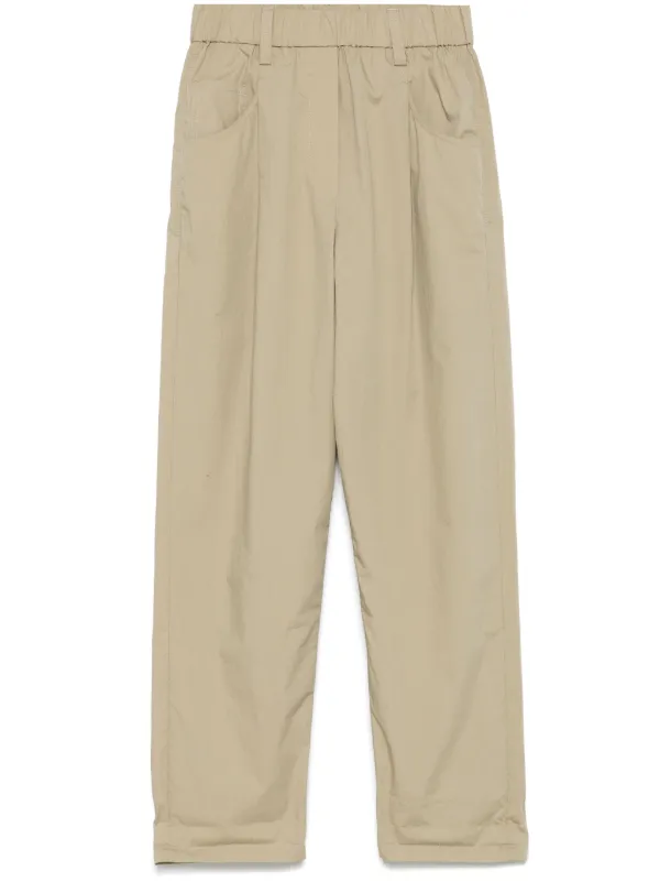Brunello Cucinelli Poplin Trousers in Green