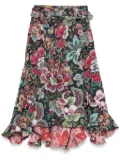 Marques'Almeida belted brocade midi skirt - Black