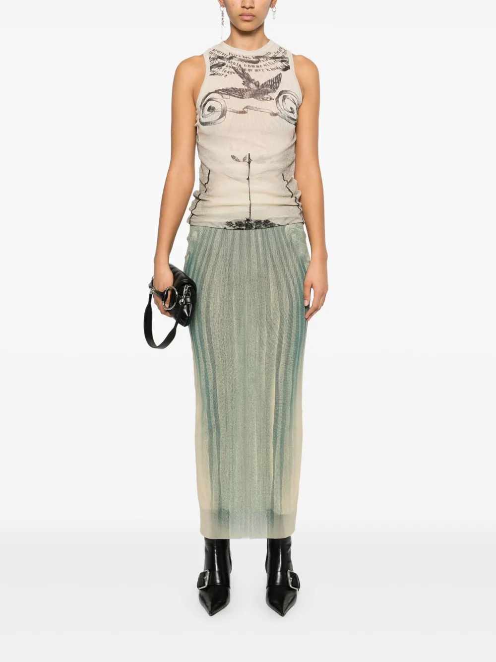 Jean Paul Gaultier Spiral maxi skirt - Blauw