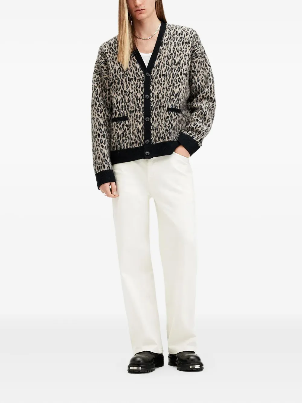 AllSaints leopard-print button cardigan | Cardigans | Image 2