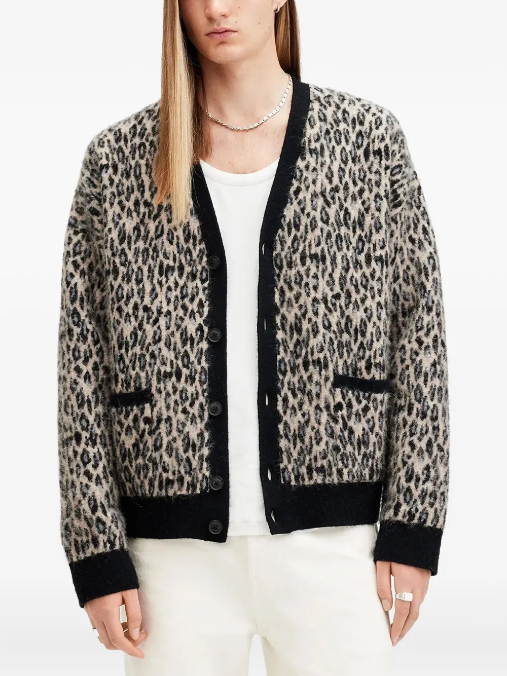 AllSaints レオパード カーディガン - ニュートラル AllSaints レオパード カーディガン - ニュートラル
