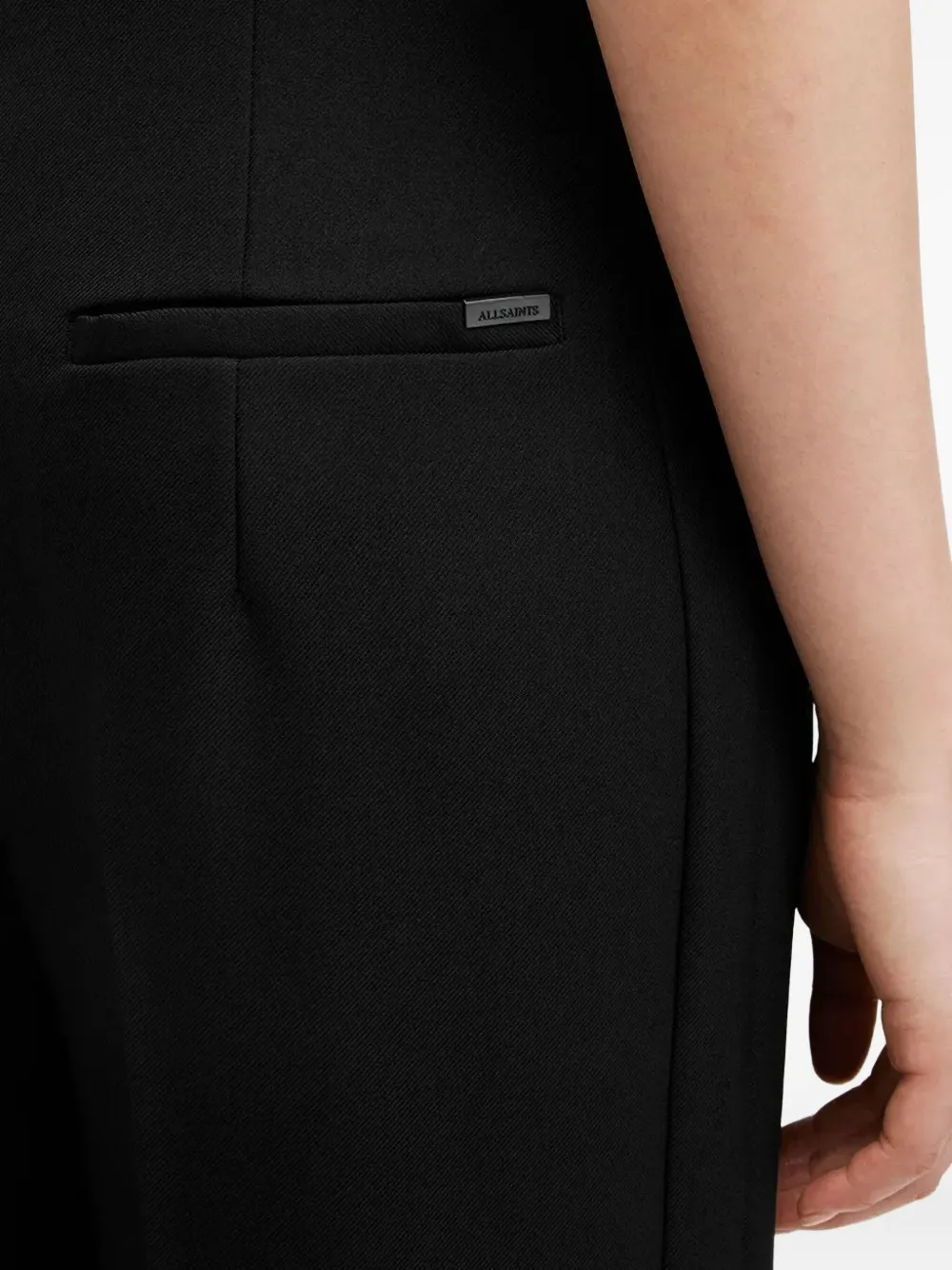 AllSaints Broek met geplooid detail Zwart