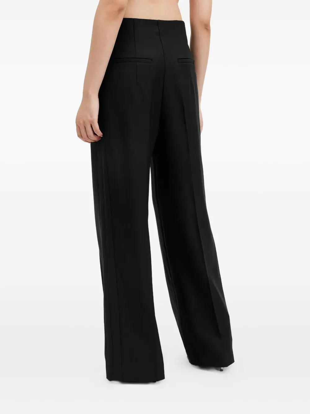 AllSaints Broek met geplooid detail Zwart