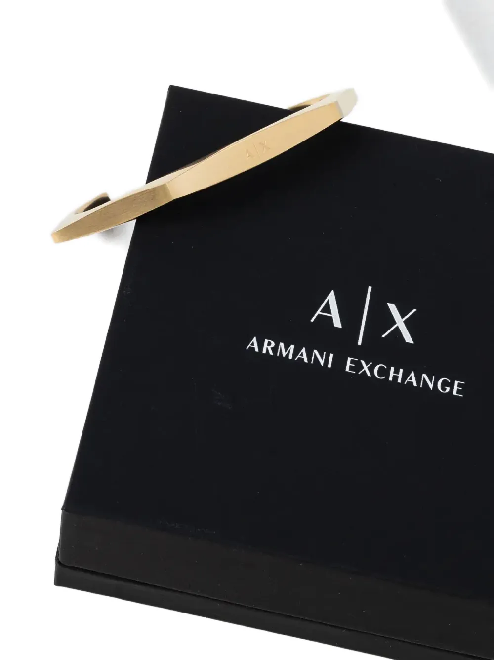 Armani Exchange Geometric-shaped Cuff Bracelet In Gold