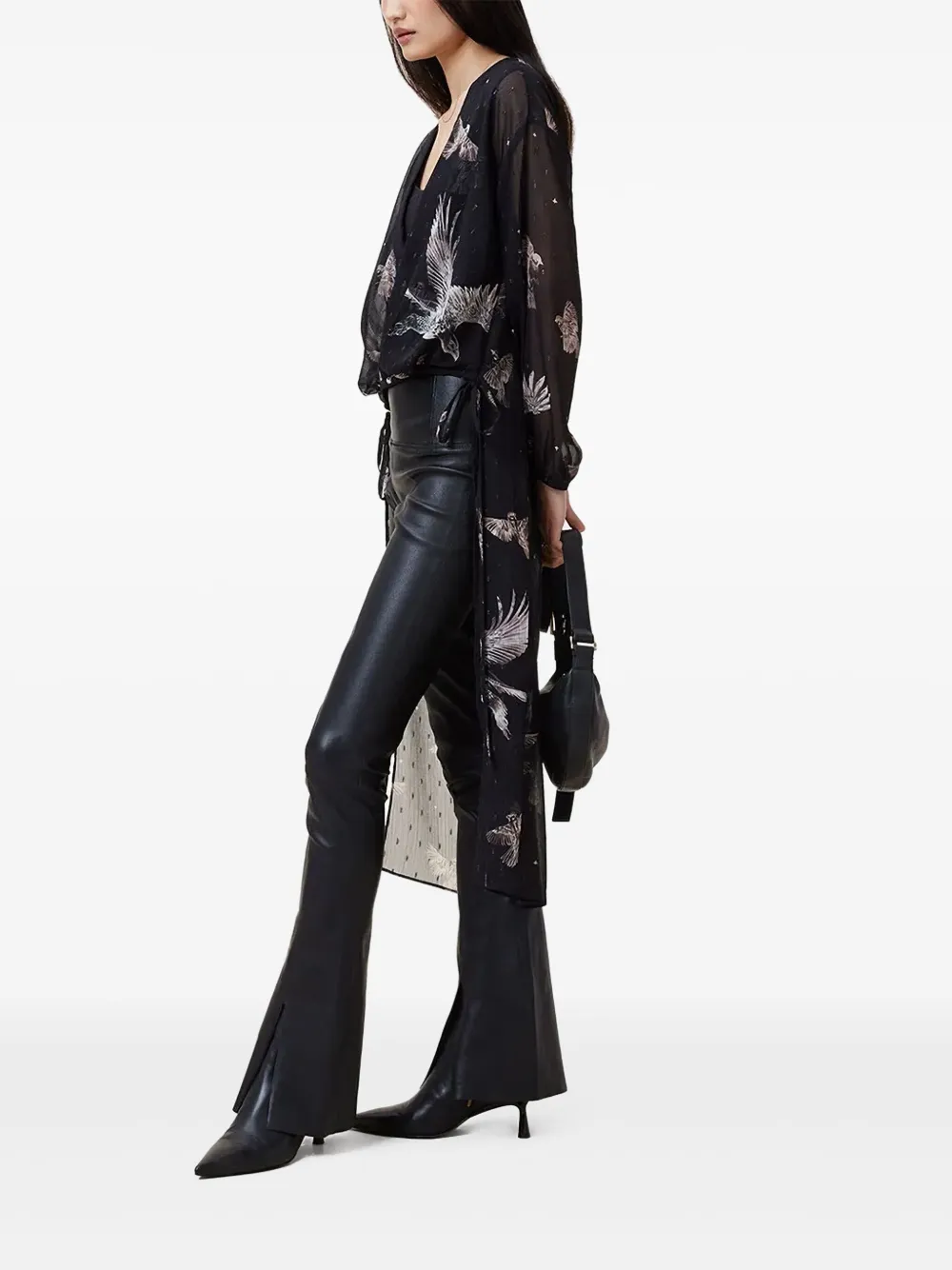 AllSaints Avala blouse Zwart