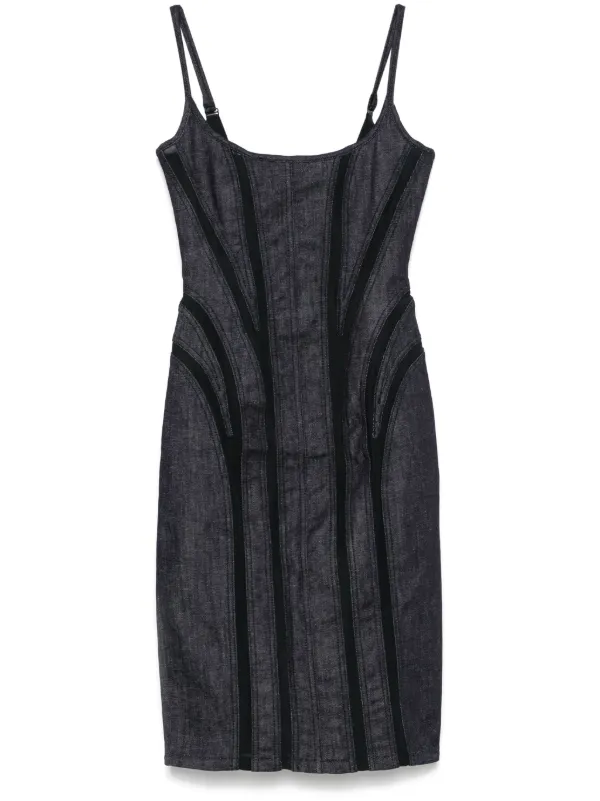 white christmas dresses Mugler – Mugler Denim Mini Dress in Barcelona or Shop Online Mujer  731-005902 main image 0