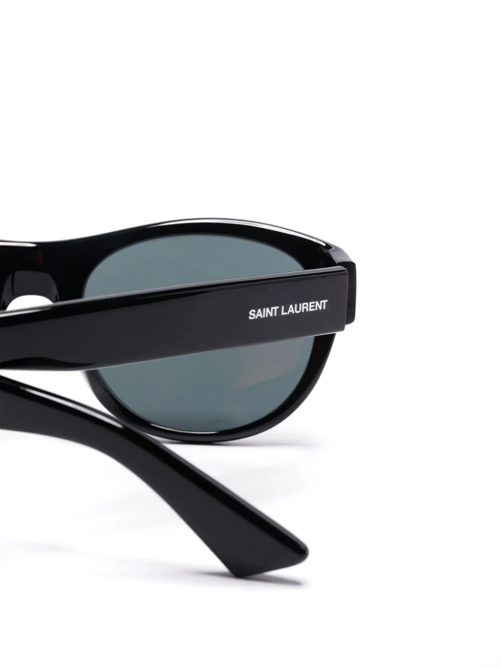 Saint Laurent Eyewear Zonnebril met rond montuur Zwart