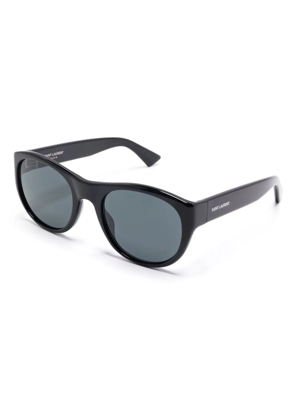 Saint Laurent Eyewear Zonnebril met rond montuur - Zwart