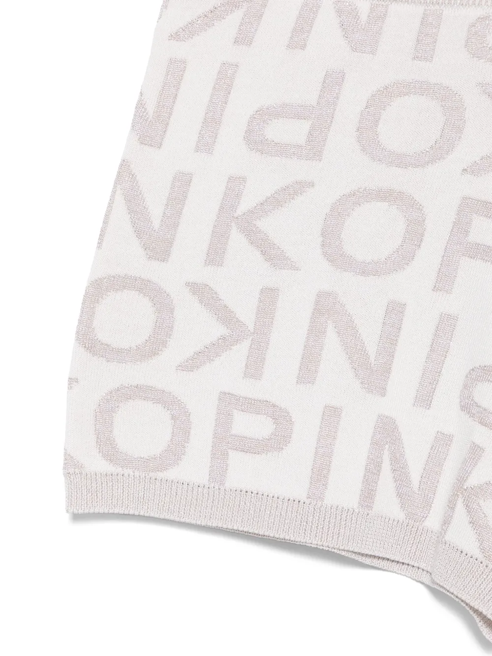 Pinko Kids Shorts met logo jacquard Wit