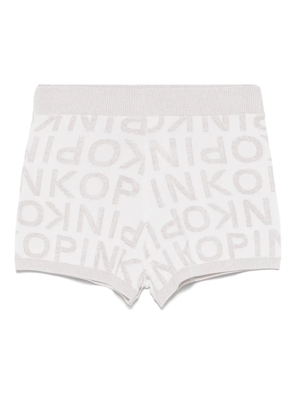 Pinko Kids Shorts met logo jacquard Wit