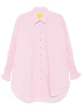 Marques'Almeida striped smock-cuffs shirt - Pink