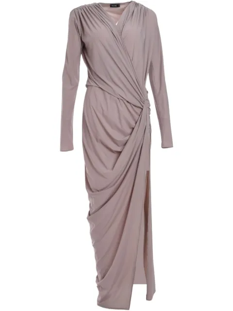 Atlein vestido largo con diseño drapeado y cuello en V