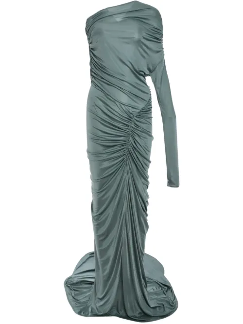 Robe longue froncée à une épaule - Atlein - Modalova