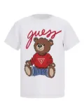 guess kids teddy bear-print t-shirt - White