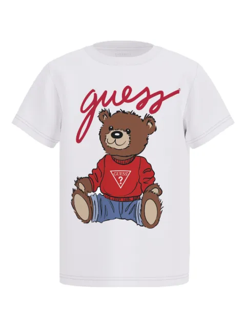 guess kids teddy bear-print t-shirt 