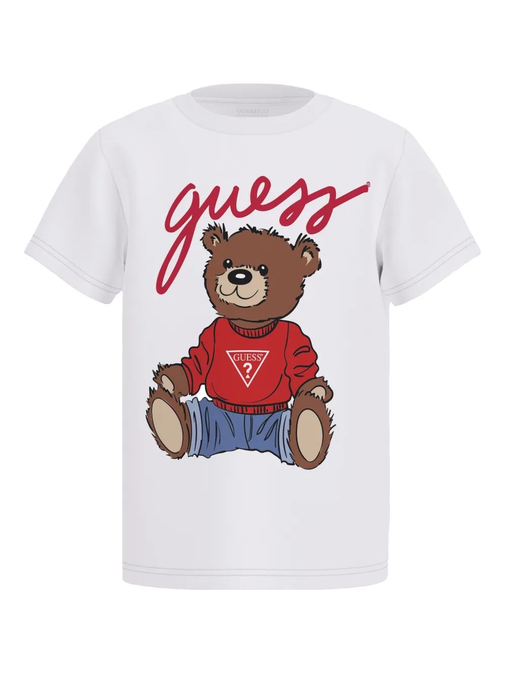 Image 1 of guess kids teddy bear-print t-shirt