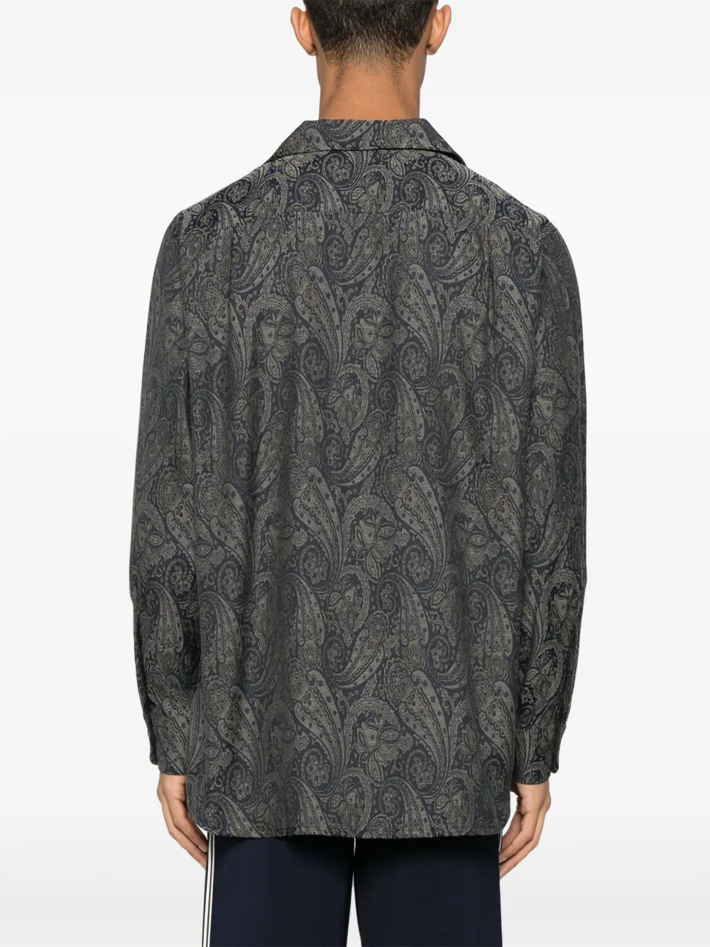 Needles Overhemd met paisley-jacquard Blauw