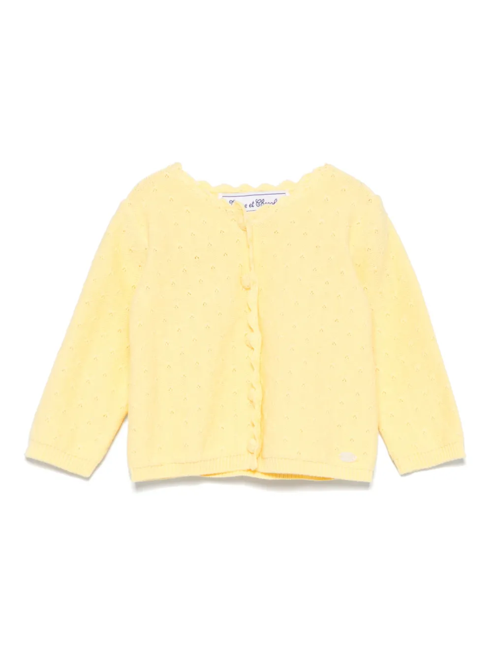 Tartine Et Chocolat pointelle-knit cardigan | Yellow | Image 1