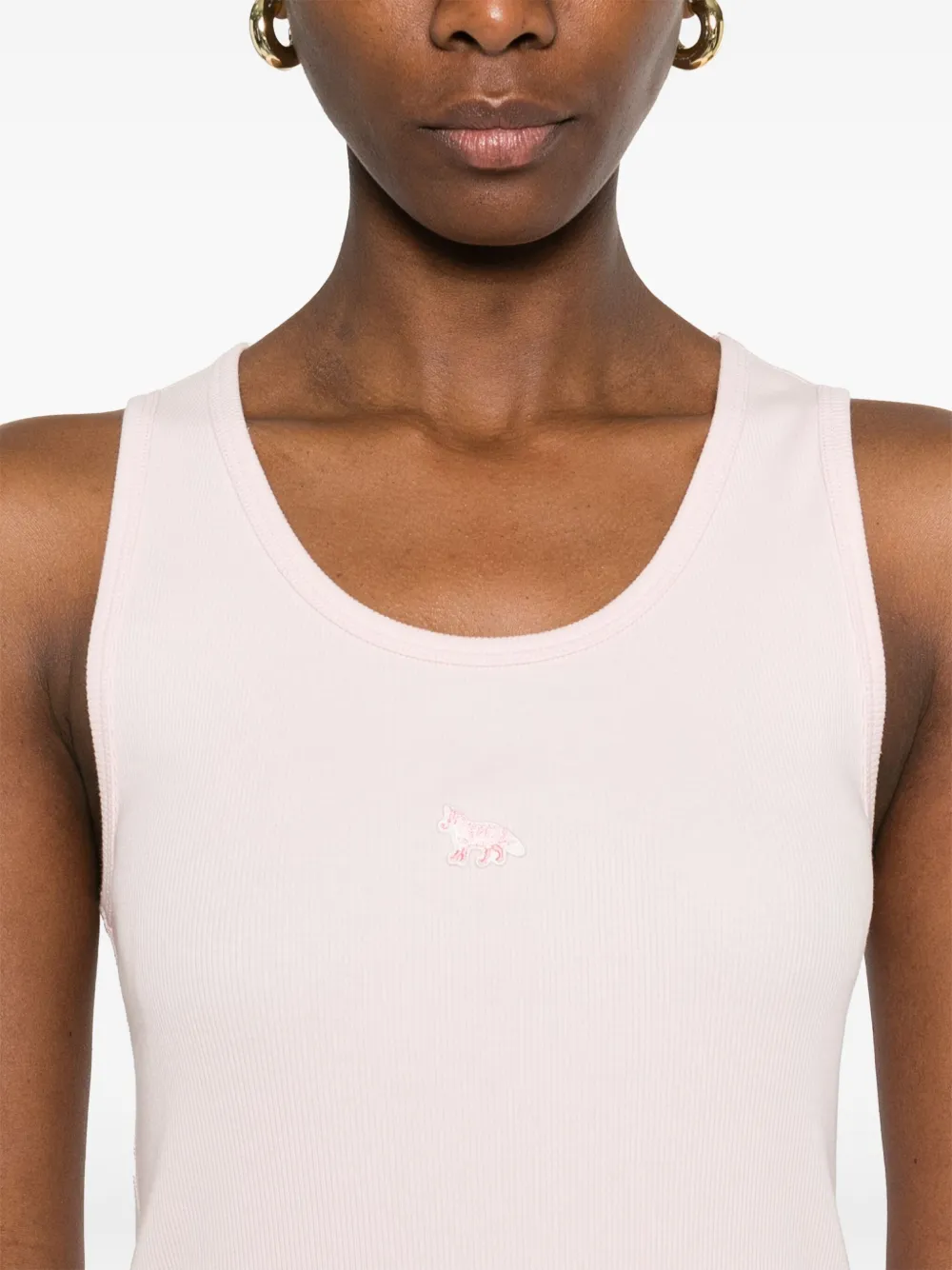 Maison Kitsuné Tanktop met Baby Fox-patch Roze