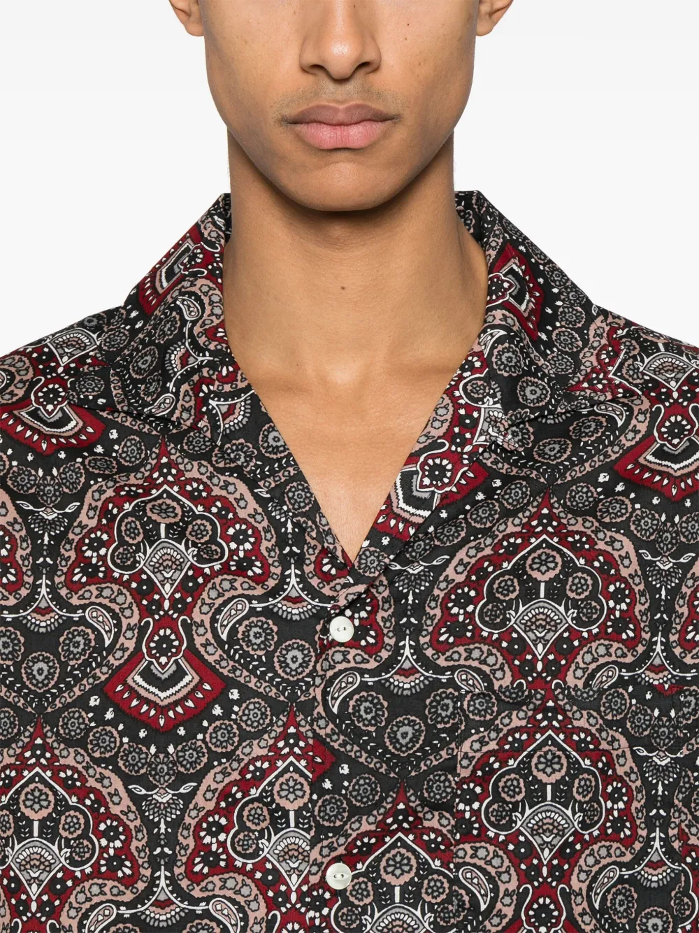 Shop Needles Bandana-print Shirt In Black