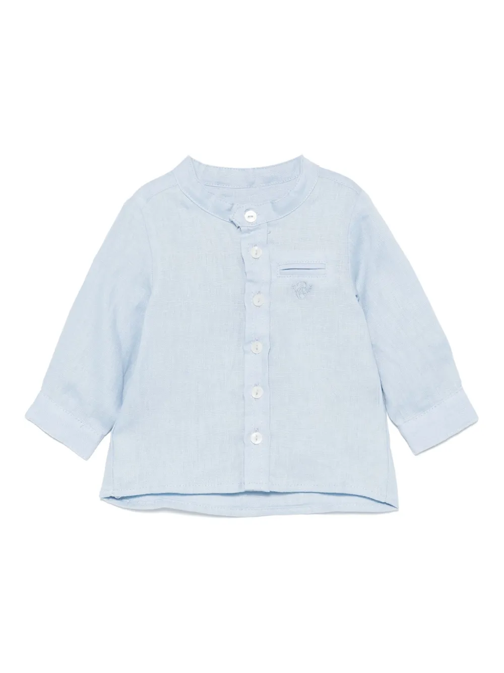 Tartine Et Chocolat Linen Shirt In Blue
